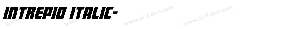 Intrepid Italic字体转换